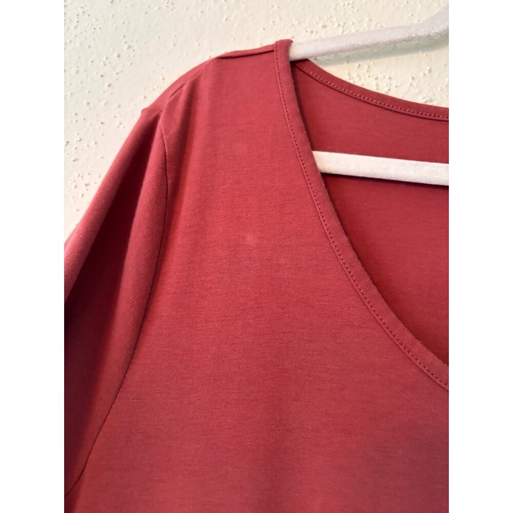Matilda Jane Joanna Gaines Country Drive Maxi Dress Rust Red 3/4 Sleeve Pockets - Picture 11 of 12